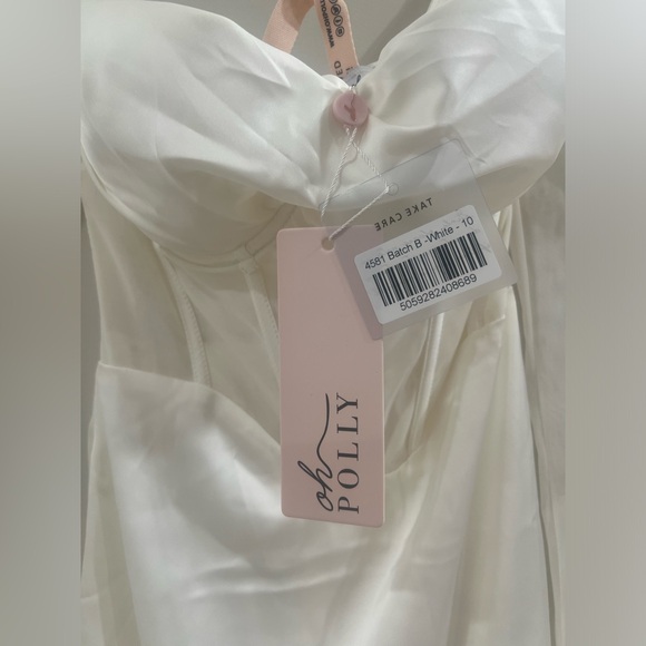 Oh Polly Satin and Mesh Mini Dress with Corset - Size 10 - Picture 4 of 4